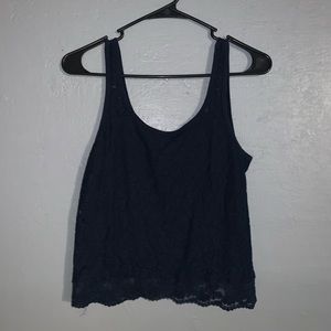 cute blue lace tank